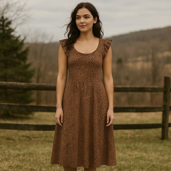 Ulla Johnson Dresses & Skirts - Ulla Johnson Cheetah Print Camille Midi Dress Sz. 4